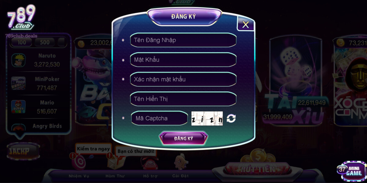 Hướng dẫn đăng ký tài khoản tại cổng game 789Club