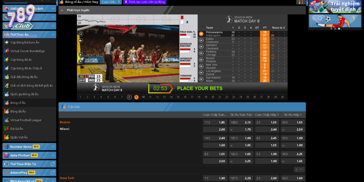 Kèo Cược Đa Dạng Trong A Thể Thao Tại 789 Club